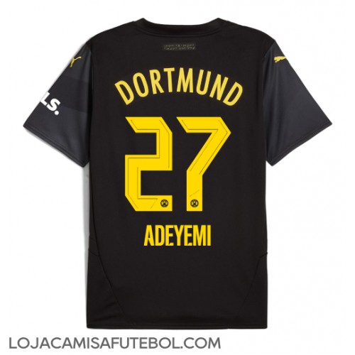 Camisa de Futebol Borussia Dortmund Karim Adeyemi #27 Equipamento Secundário 2024-25 Manga Curta